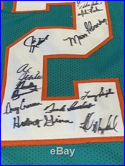 1972 Miami Dolphins Autographed/Signed Jersey COA Perfect Season 21 Autos HOF