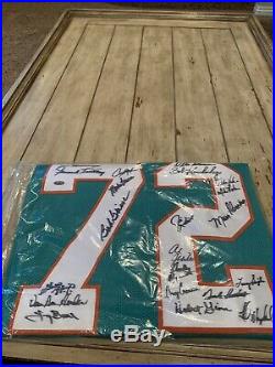 1972 Miami Dolphins Autographed/Signed Jersey COA Perfect Season 21 Autos HOF
