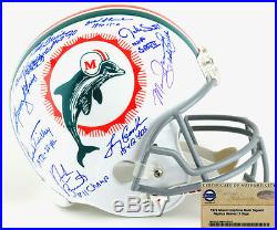 1972 Miami Dolphins Autographed/Signed Riddell Full Size NFL Helmet Steiner