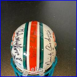1972 Miami Dolphins Super Bowl Champs Team Signed Mini Helmet JSA Perfect Season
