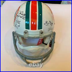 1972 Miami Dolphins Team Signed Authentic Full Size Helmet Leaf COA