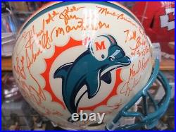 1972 Miami Dolphins Undefeated Season Team Signed Full Size Authentic Helmet COA