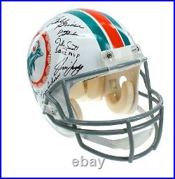 1972 Miami Dolphins Undefeated Team Signed Helmet COA JSA (27) Autographs 72