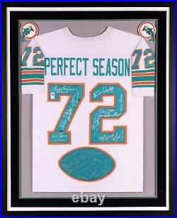 1972 Team Signed Miami Dolphins Framed Signed 40th Anniversary Jersey Fanatics