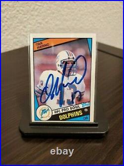 1984 Topps Dan Marino Rookie Card #123 AUTOGRAPHED In Great Shape
