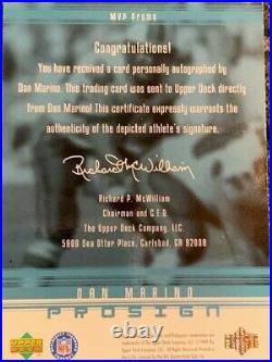 1999 Ud Upper Deck Hawaii Mvp Promo Dan Marino Autographed Miami Dolphins