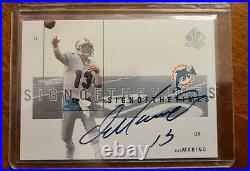 2001 SP Authentic Sign Of The Times Dan Marino Auto On Card Miami Dolphins HOF