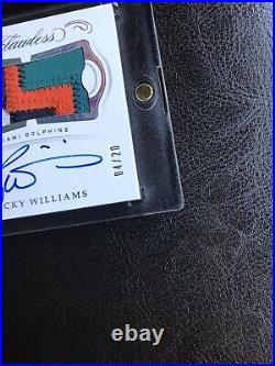 2018 Flawless Ricky Williams 4/20 1/1 BEAUTIFUL Patch Auto SP SSP MIA ONE OF ONE