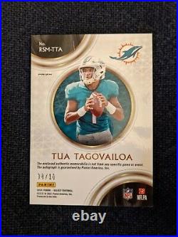 2020 Select Tua Tagovailoa GOLD RPA 8/10 Rookie Patch Auto SP RC Dolphins