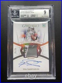 2020 Tua Tagovailoa Rookie Patch Auto Bgs 9 Mint Flawless Signatures Gloves #/25