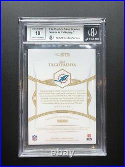 2020 Tua Tagovailoa Rookie Patch Auto Bgs 9 Mint Flawless Signatures Gloves #/25