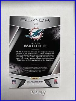 2021 Panini Black Jaylen Waddle RPA Auto 2 Color Patch /99 Miami Dolphins