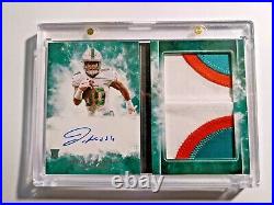 2021 Panini Origins Jaylen Waddle RC Rookie Booklet Patch Auto /49 Dolphins