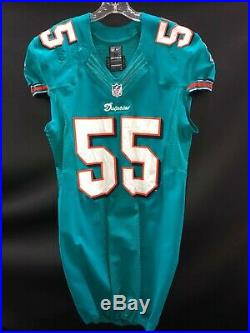 برج مجدول 55 Koa Misi Miami Dolphins Signed Game Used Aqua Nike Jersey Very ... برج مجدول