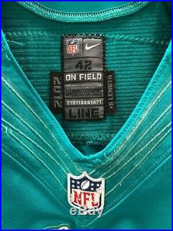 #55 Koa Misi Miami Dolphins Signed Game Used Aqua Nike Jersey Very Used! Jsa Coa