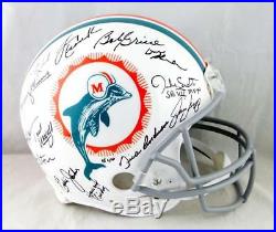 72 Miami Dolphins Autographed F/S Proline Helmet with 27 Signatures -JSA-W Auth