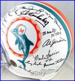 72 Miami Dolphins Autographed F/S Proline Helmet with 27 Signatures -JSA-W Auth