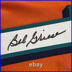 Autographed/Signed BOB GRIESE Miami Orange Football Jersey JSA COA Auto