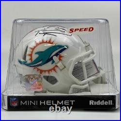 Autographed/Signed TUA TAGOVAILOA Miami Dolphins Mini Helmet Fanatics COA Auto