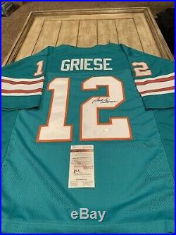 Bob Griese Autographed/Signed Jersey JSA COA Miami Dolphins HOF Perfect Season