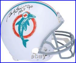 Bob Griese Dolphins Signed Throwback 73-79 Authentic Pro Helmet & HOF 90 Insc