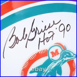 Bob Griese Dolphins Signed Throwback 73-79 Authentic Pro Helmet & HOF 90 Insc
