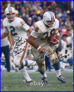 Bob Griese & Larry Csonka Miami Dolphins Signed 16x20 Photo with Multiple Insc