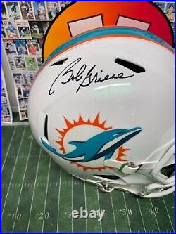 Bob Griese Leaf Full Size Autographed Helmet With COA DOLPHINS QB LEGEND
