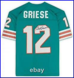 Bob Griese Miami Dolphins Autographed Mitchell & Ness Aqua Replica Jersey
