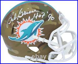 Bob Griese Miami Dolphins Signed Camo Alternate Mini Helmet with HOF 90 Insc