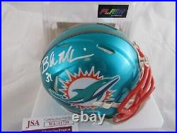Brock Marion Miami Dolphins Signed Autograph Flash Mini Helmet JSA