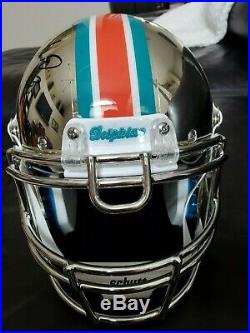 Dan Marino Autographed Dolphins Full Size Authentic CHROME Helmet JSA COA