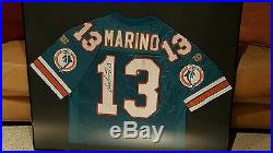 Dan Marino Autographed Jersey Professionally framed By Mounted Memories