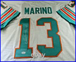 Dan Marino / Autographed Miami Dolphins White Custom Football Jersey / Jsa Coa