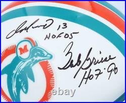Dan Marino & Bob Griese Miami Dolphins Signed 80-96 Authentic Helmet & HoF Inscs
