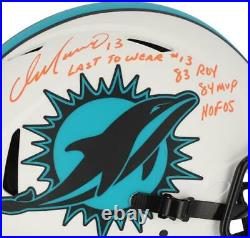 Dan Marino Dolphins SigndLunar Eclipse AlternateAuth Helmet withMultipLEIncs LE/13