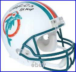 Dan Marino Dolphins Signed Throwback 80-96 Authentic Pro Helmet & 84 MVP Insc