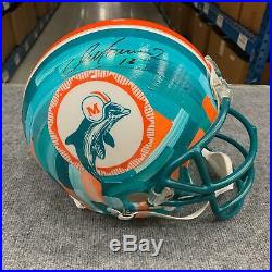 Dan Marino Dolphins Signed Throwback Authentic Helmet By Charlie Turano III