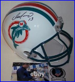 Dan Marino Hand Signed Miami Dolphins Throwback Full Size Football Helmet Bas