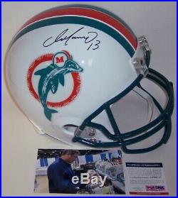 Dan Marino Hand Signed Miami Dolphins Throwback Full Size Football Helmet Psa
