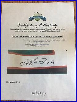 Dan Marino Jersey Signed Auto Miami Dolphins UDA COA w Box XL Authentic Starter