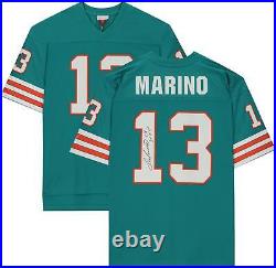 Dan Marino Miami Dolphins Signed Aqua M&N Replica Jersey & 84 NFL MVP Insc