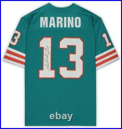 Dan Marino Miami Dolphins Signed Aqua M&N Replica Jersey & 84 NFL MVP Insc