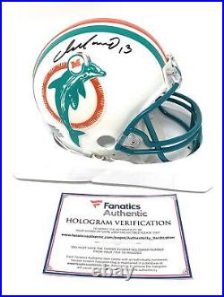 Dan Marino Miami Dolphins Signed Autograph Throwback Mini Helmet Fanatics Authen