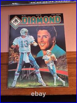 Dan Marino Miami Dolphins Signed Diamond Football Magazine JSA Certified