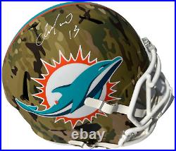 Dan Marino Signed Autographed Miami Dolphins Camo Full Size Football Helmet Jsa