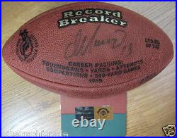 Dan Marino signed Miami Dolphins 1995 Record Breaker UDA mini football #221/343