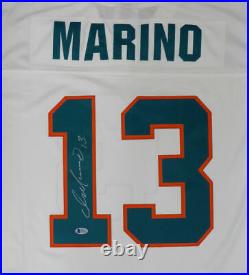 Dolphins Dan Marino Autographed Framed Authentic M&n White Jersey Beckett 177852