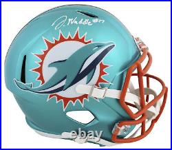 Dolphins Jaylen Waddle Authentic Signed Flash Full Size Speed Rep Helmet Fan COA