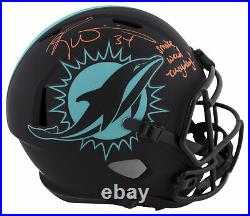 Dolphins Ricky Williams SWE Signed Eclipse Full Size Speed Rep Helmet BAS Wit
